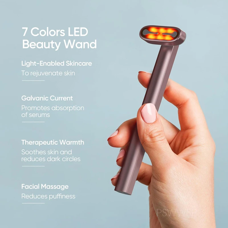 7 Color Eye Beauty Device Electric Eye Massager Anti Wrinkle Skin Lifting Relax Bags Dark Circles Facial Beauty Wand eye massager