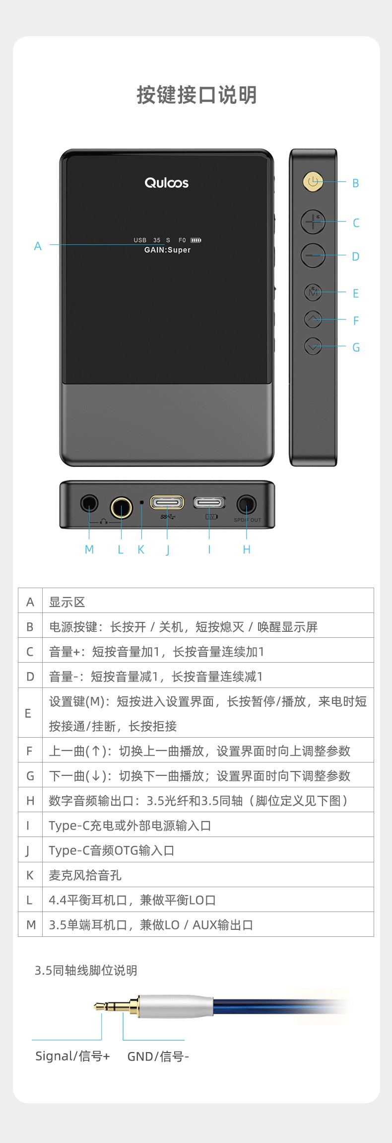 QULOOS MUB1 Bluetooth Protable USB DAC Headphone Amplifier AMP 4