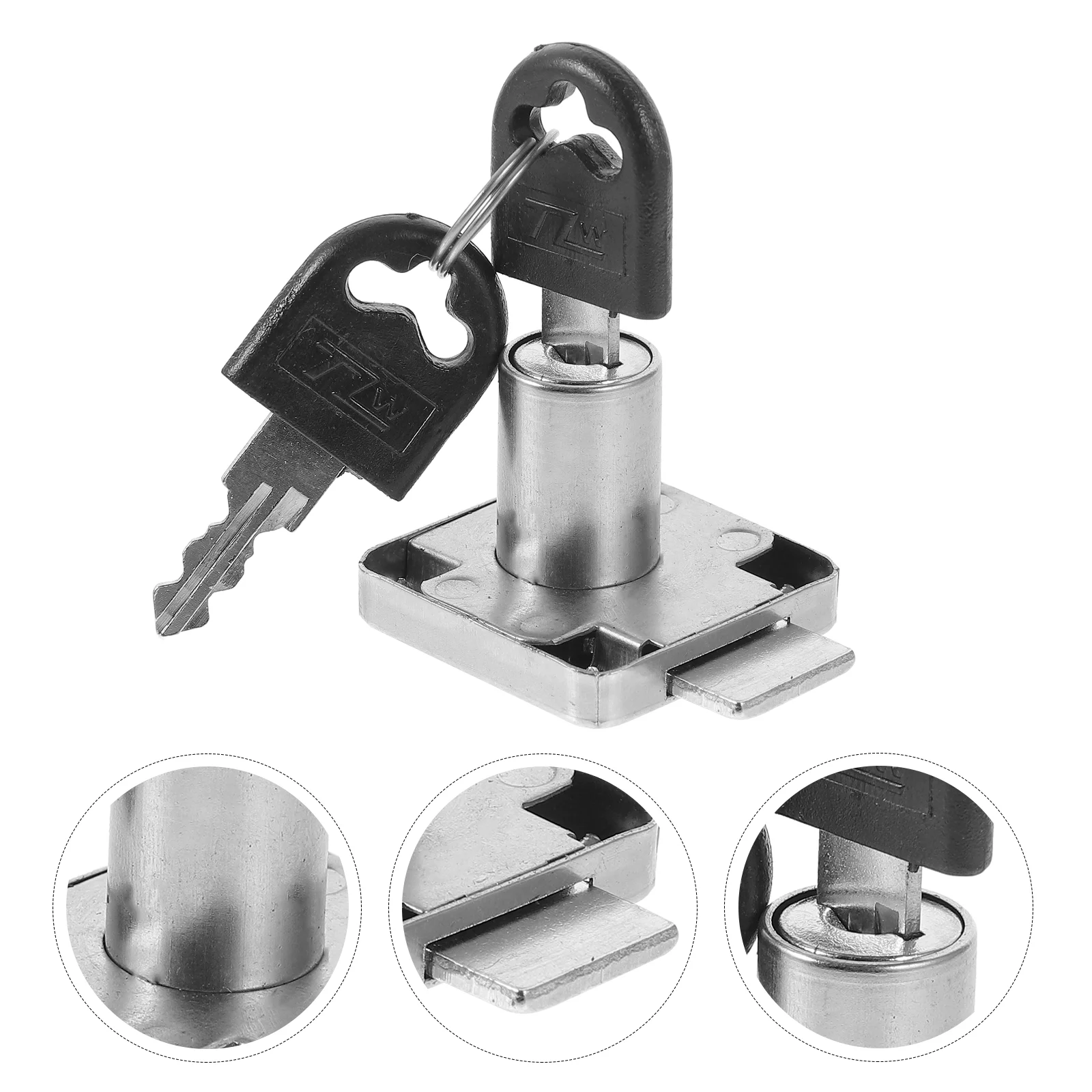 

Cabinet Lock with Key Showcase Safety Lock Drawer Security Lock Stainless Steel Cupboard Lock