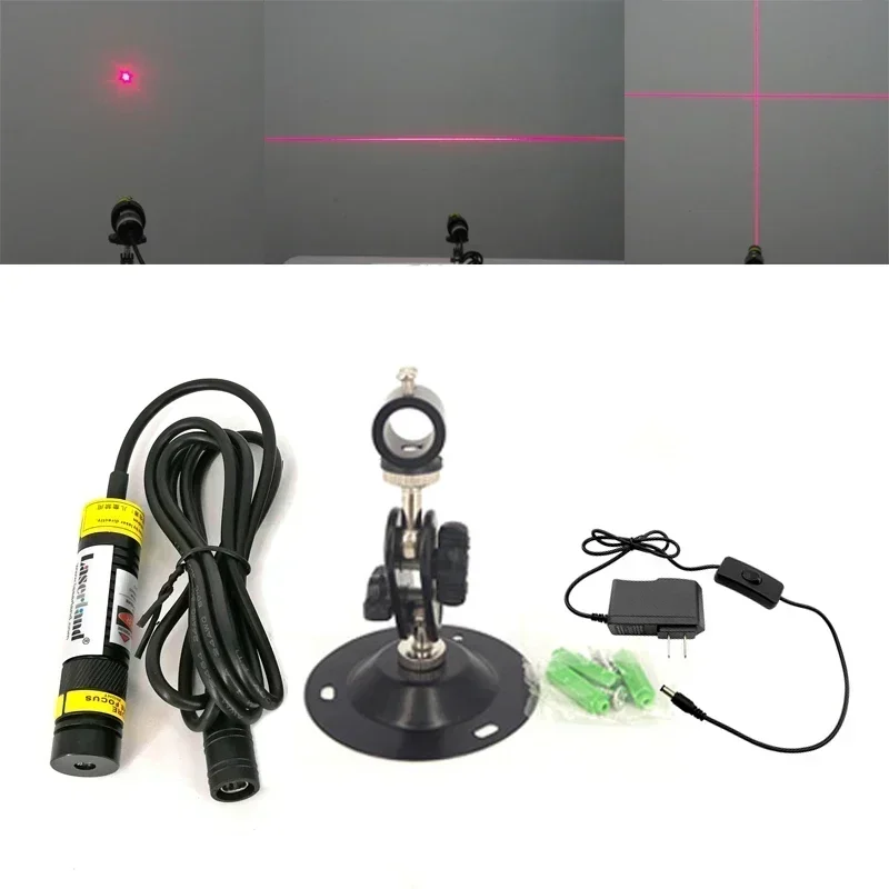 

Red Line Laser Module Dot Cross Hair Focusable Locator for Woodworks Cutting Sawmill Alignment 50mW 100mW 200mW 650nm