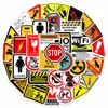 10/30/50PCS Warning Stickers Danger Banning Skateboard Fridge Guitar Laptop Motorcycle Travel Classic Toy Cool Decals Sticker 3