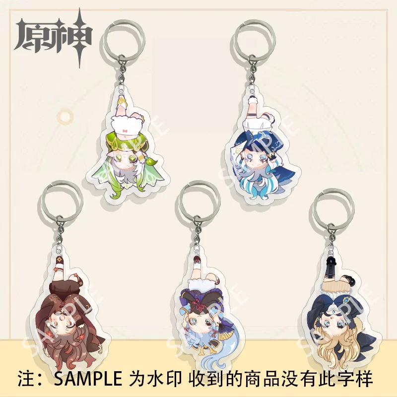 

Navia Furina Nahida Anime Keychain Woman Yuanshen Acrylic Key Chain Kawaii Bag Pendent Decor Game Peripheral Collection Display