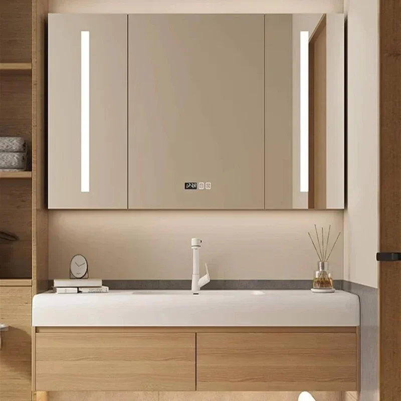 Panel Bathroom Cabinet Vanity with Sink Smart Toilet Storage Mirror Cabinets Fashion Home Furniture Meuble Evier FYB