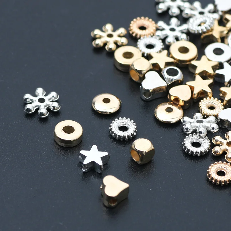 Versatile CCB Charm Spacer Beads - 100pcs Flat Round