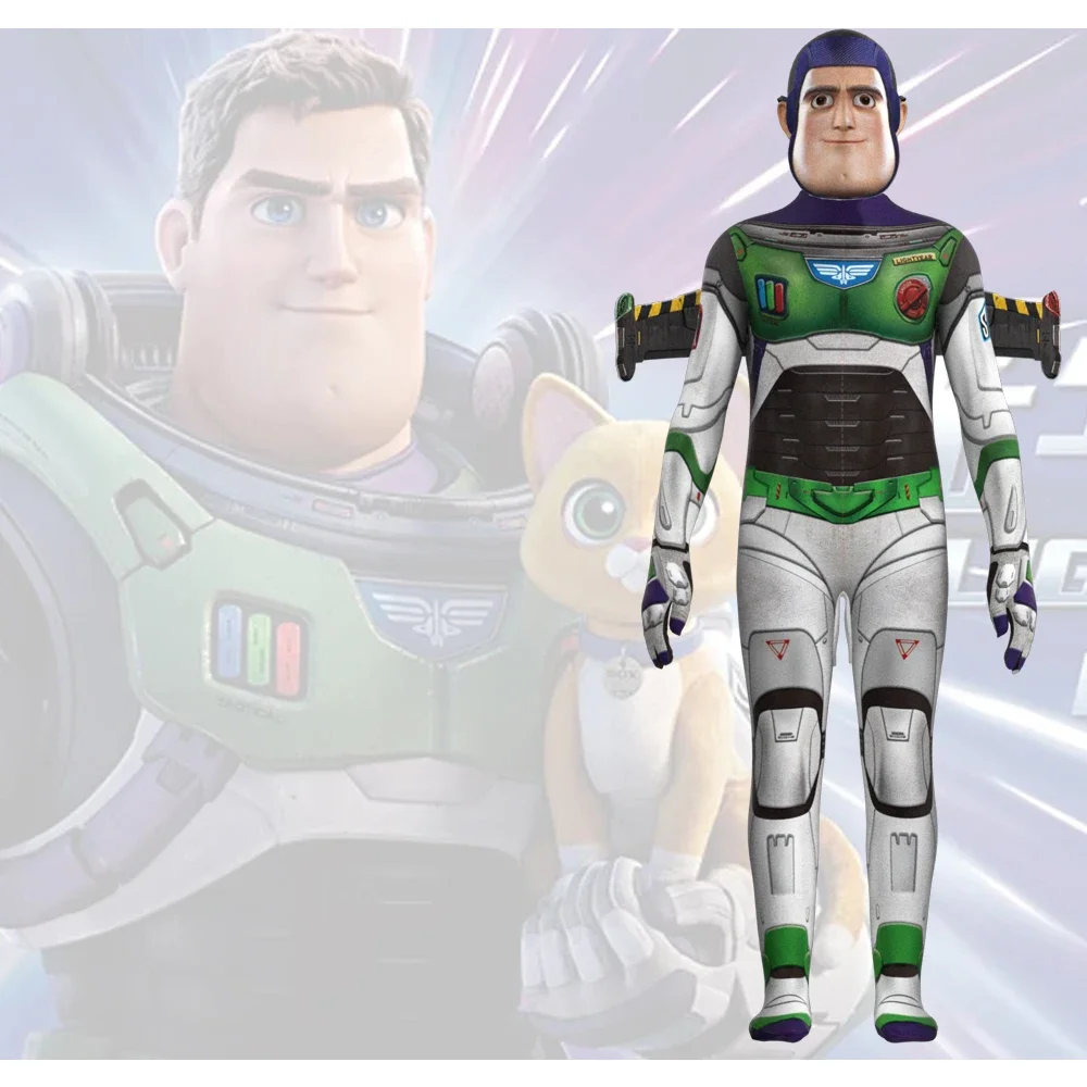 

Disfraz De Buzz Lightyear Cosplay, Lightyear Movie Kids Body Con Alas Y Máscara, Zentai Halloween Game Para Adultos