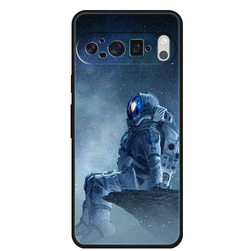 Space-Themed Soft Silicone TPU Phone Case - Astronaut Design
