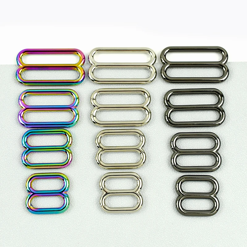 5/10Pcs 금속 트라이 글라이드 슬라이더 버클 20/25/32/38mm 가방 스트랩 웨빙 벨트 조절 가능 DIY 용품