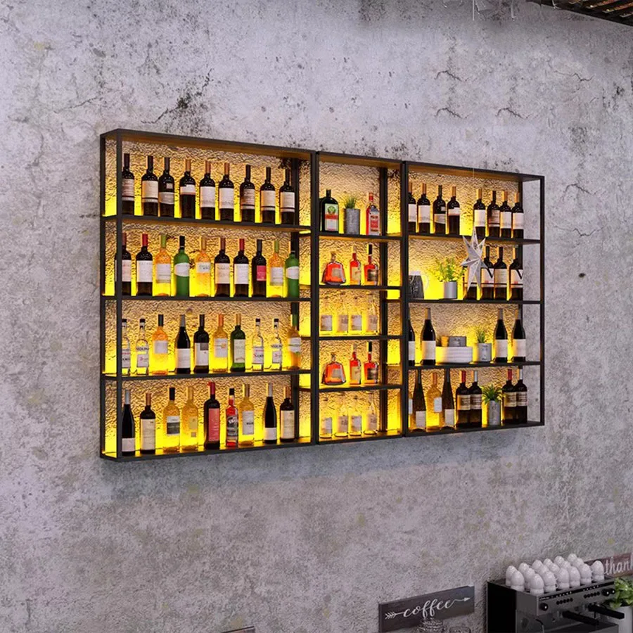 Drink Boutique Bar Cabinet Large Corner Coffee Luxury Patio Handle Vintage Square Wine Rack Mobile Wijnkast Mobili In Metallo