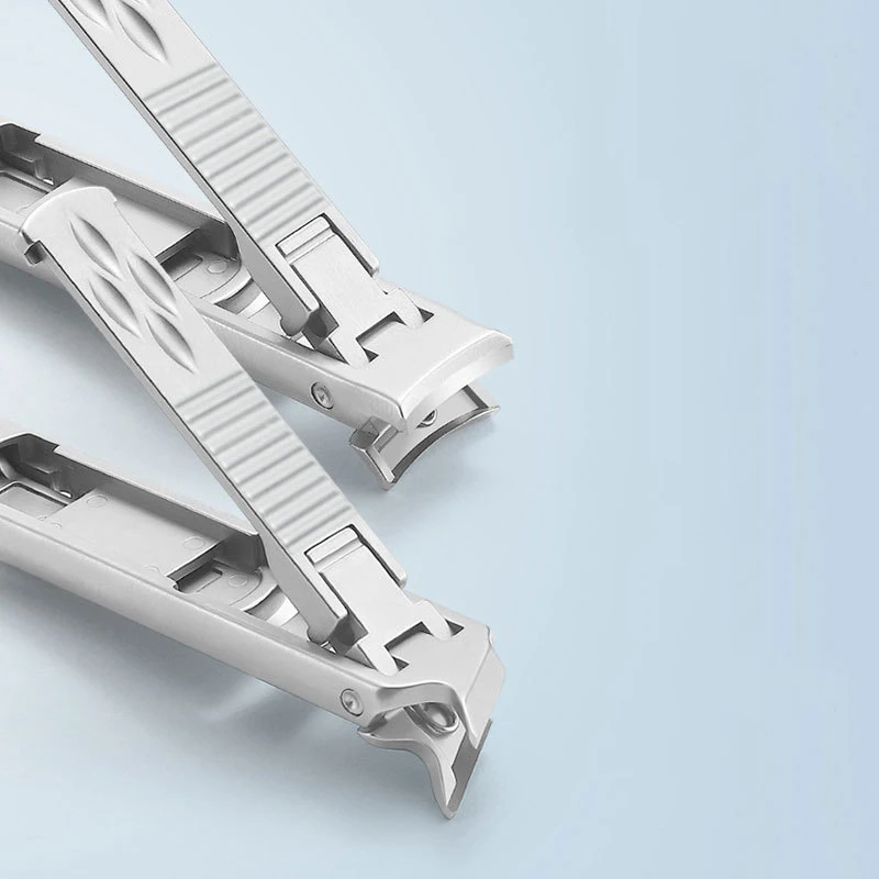 Stainless Steel Foldable Hand Toe Nail Clippers Cutter Double Head Cutter Trimmer Silver Nail Tool
