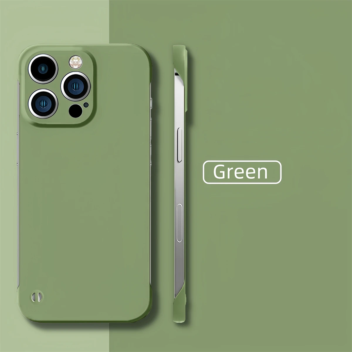 Ultra Thin Minimalist Borderless Phone Case - Frameless Skin-Friendly Hard Matte Cover