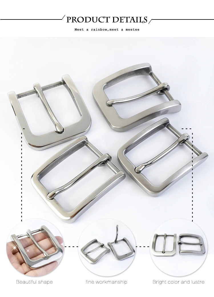 1Pc 35/40mm Stainless Steel Man Belt Buckle for 33/38cm Waistband Head Men Jeans Pin Clasp Belts DIY Leather Crafts Accessories