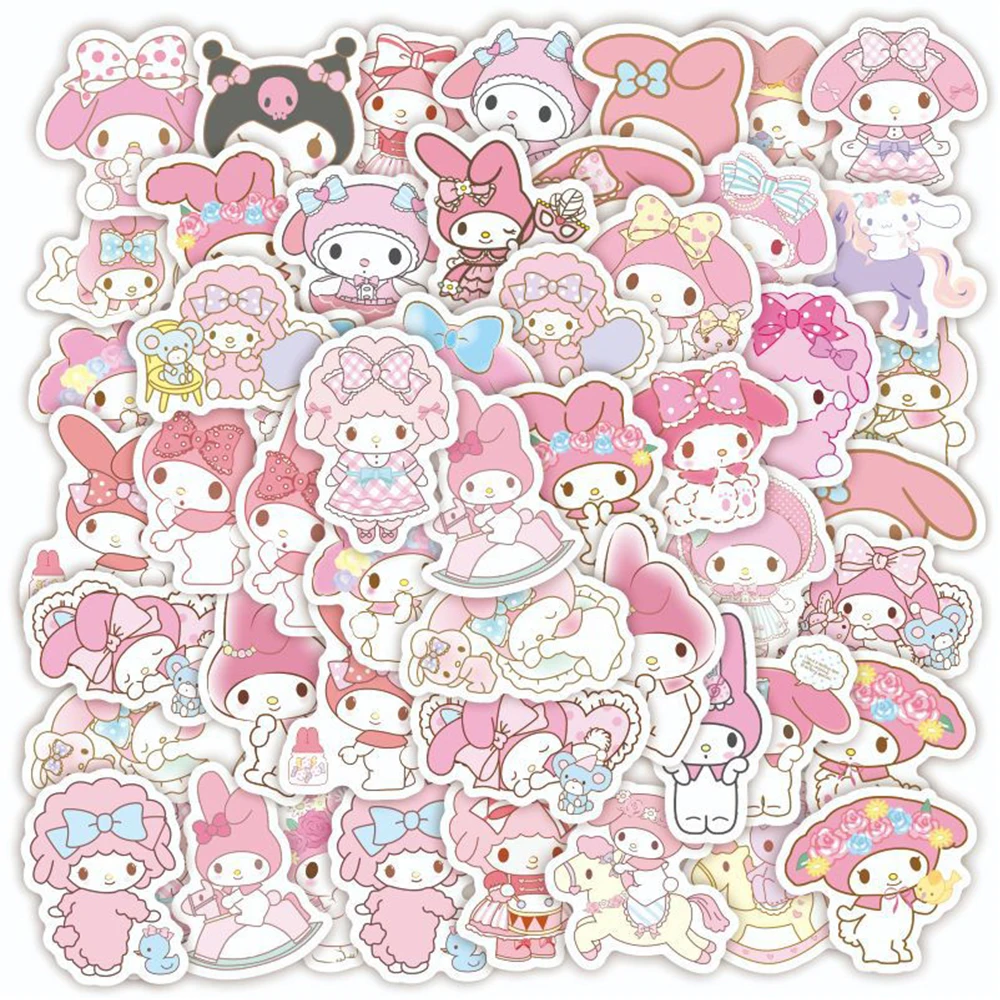 

10/20/40pcs Cute My Melody Graffiti Stickers Kawaii Graffiti Kids Decals Toy DIY Phone Skateboard Suitcase Sanrio Anime Sticker