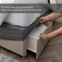 Excellente housse de base de lit de 19 pouces à bords extra profonds – Transforme une base de lit ou un divan d'apparence sobre en tissu de luxe en faux daim. 5