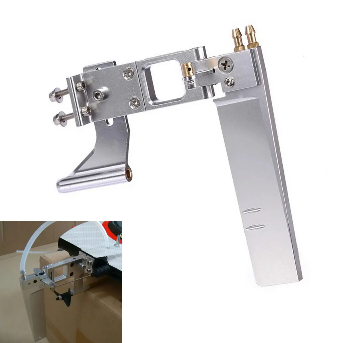 Aluminum 4mm x 110mm Dual Water Rudder 4.0mm Strut And Rudder Assembly ...