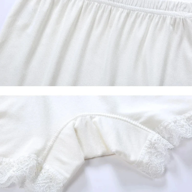 Modal Lace Tight Shorts for Girls Anti Emptied Safety Short Pants Teens Soft Breathable Underwear Children's Thin Clothing