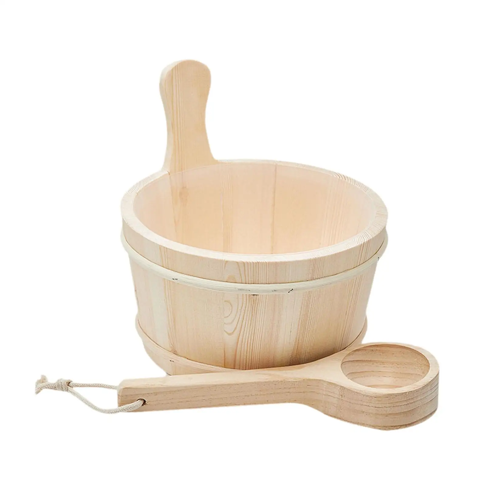 Sauna Bucket and Ladle Water Bucket Versatile Sturdy with Handle Accessories Set for Steam Room SPA Centers Winter Houses