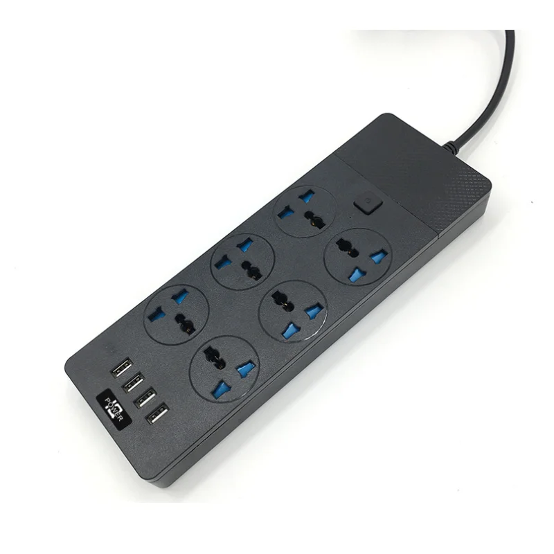 2024New T12 Power Strip 3000W Smart Socket Adapter with 4 USB Ports for Car