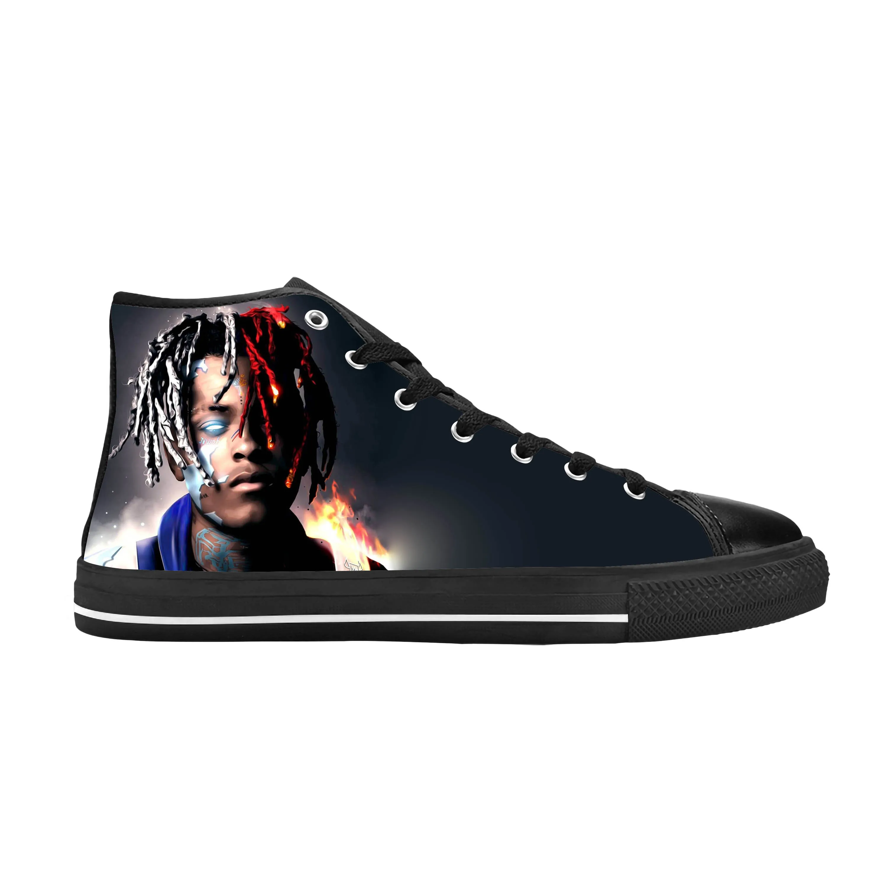 

Hot Hip Hop Rapper Rap Singer Music XXXTentacions Casual Cloth Shoes High Top Comfortable Breathable 3D Print Men Women Sneakers