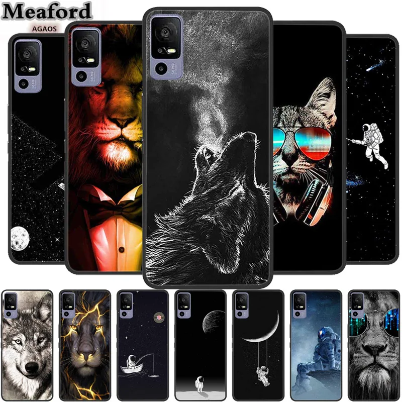 For TCL 40 SE Case 2023 Soft Silicone Protective Black Tiger Lion Funda  Coque for TCL 40SE Covers TPU Bumper for TCL40se Paras - AliExpress