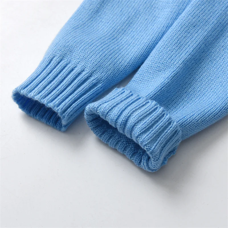 Boy Knitwear Cardigan Knit Sweaters for Boys Pullovers Kids Embroidery Soldier Knitted Sweater Children Winter Tops Baby Coat