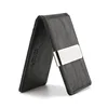 New Fashion Men's Leather Money Clips Wallet Multifunctional Thin Man Card Purses Women Metal Clamp For Money Cash Holder 4