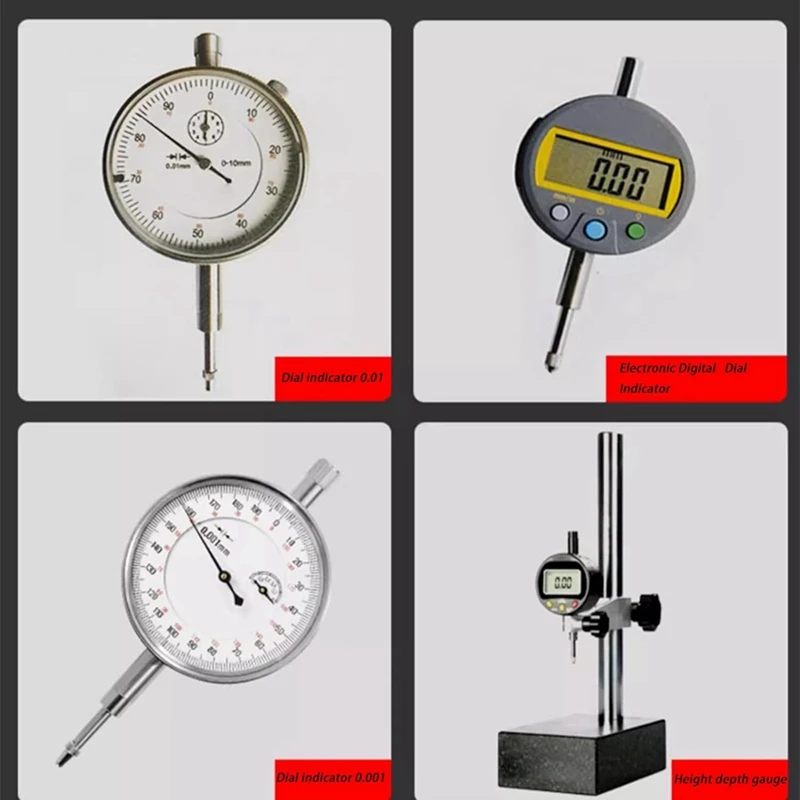 Dial indicator gauge dial indicator dial indicator extension stem rod set M2.5 thread 10-100Mm extend rod measurement for dial & digital indicators 6Pcs