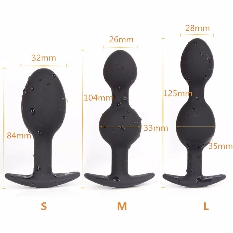 Silicone Wearable Anal Beads Plug With Metal Ball Inside Prostate Massager Butt Plug l Ball Anal Sex Toy_voghion.com