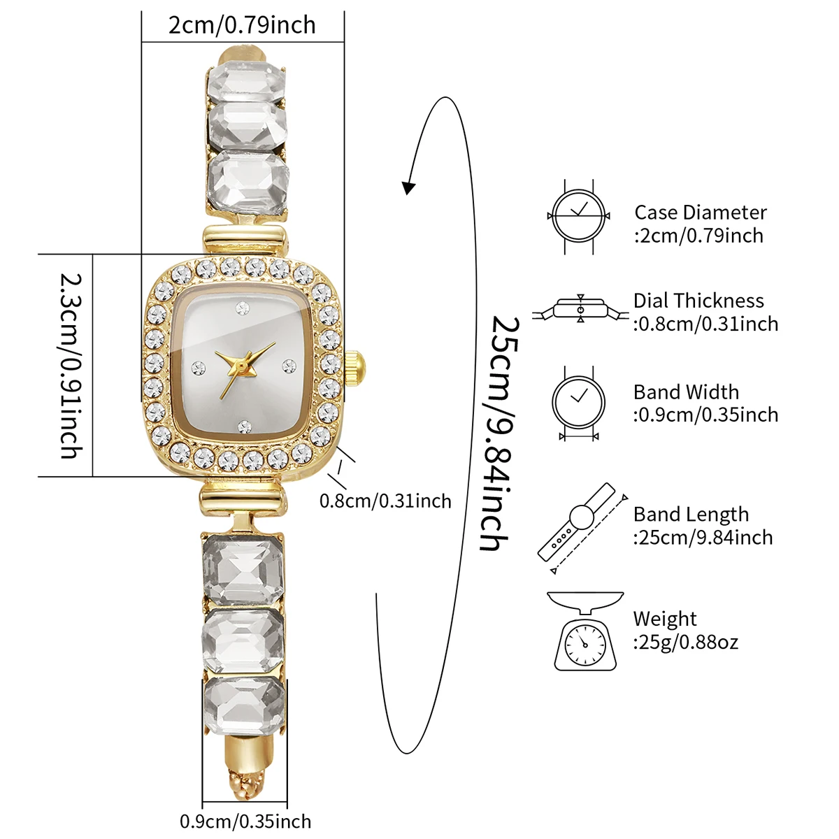 1pc Women's Gift Watch Compact Sweet Simple Style Bracelet Watch (Box Not included)