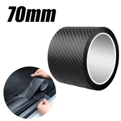 Universal Anti - Scratch Transparent Car Door Protector Film - Auto Accessory Sticker - 3m (Carbon fiber 70mm)