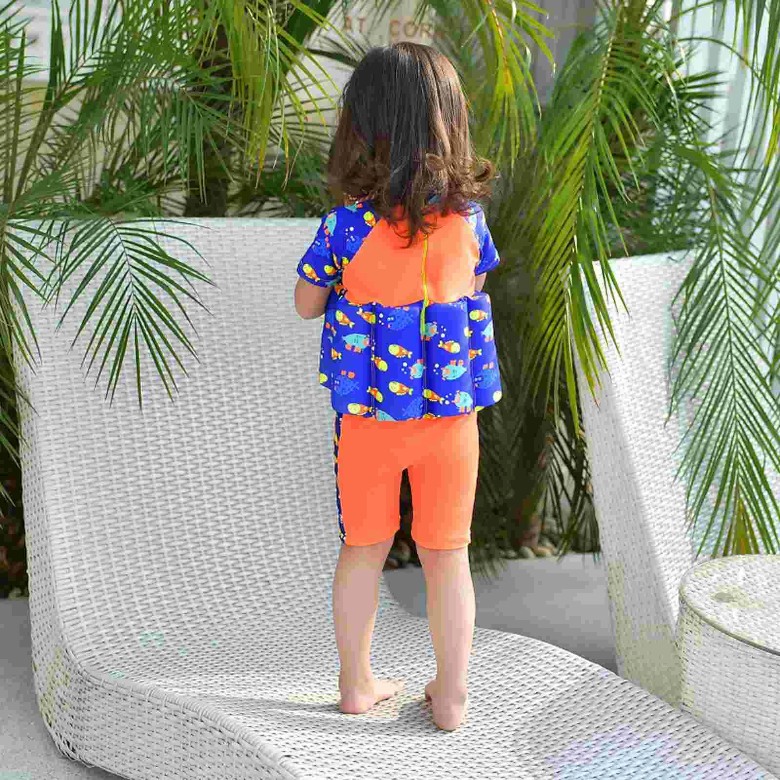 Float Buoyancy Swimwear Children Rotective Bathing Suit One Piece Zipper Baby Kids Swimsuit Men and Women