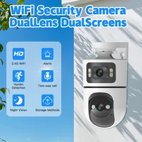 SZSINOCAM 2 caméras IP WiFi extérieures panoramiques et inclinables, caméra de surveillance vidéo HD sans fil avec version filaire, veille 24h/24 2