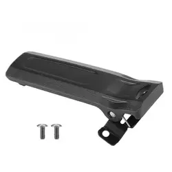 Durable Tear - Resistant PVC Belt Clip with Screws for Two - Way Walkie Talkies (Black)