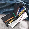 Universal canvas wallet, short men's bifold wallet, multiple card slots, cash clip, ultra-thin simple design wallet 6