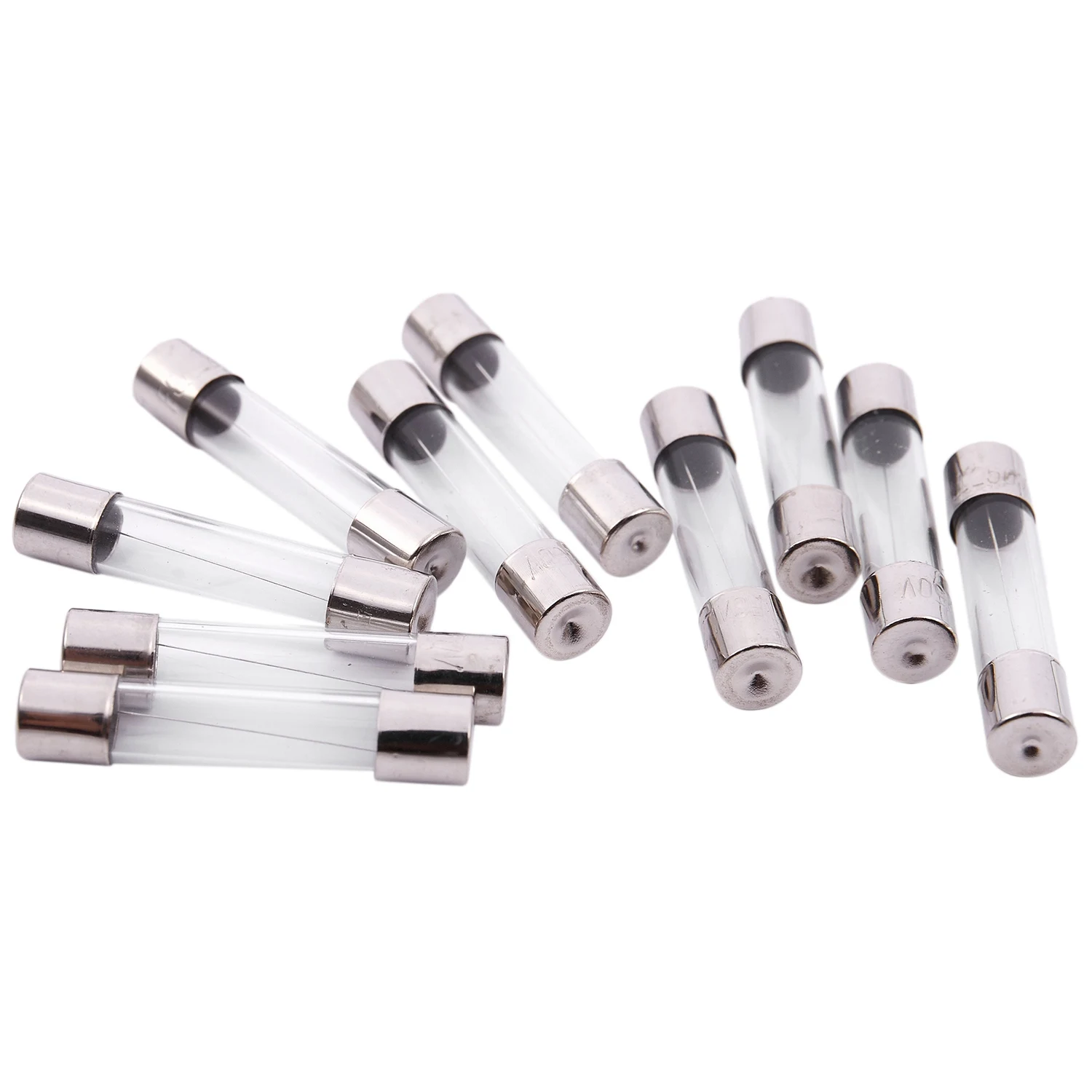 

10 Pcs Fast Blow Type Glass Tube Fuses 6x30mm 250V 3Amp