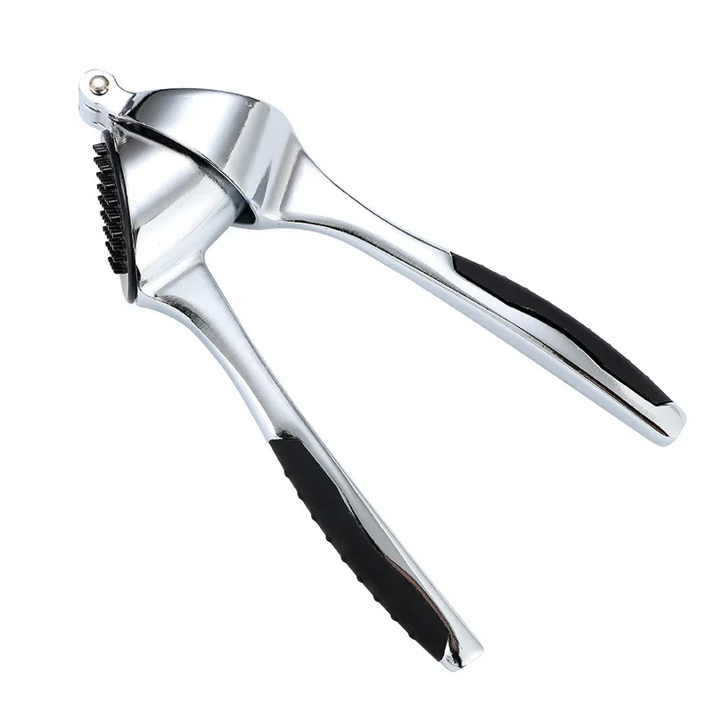 Pressa Aglio In Acciaio Inox - Con Pelapatate E Spazzola Per Aglio E Zenzero