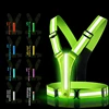 Safety reflective vest LED light adjustable light cycling vest night warning work fishing sports vest cycling equipment 3