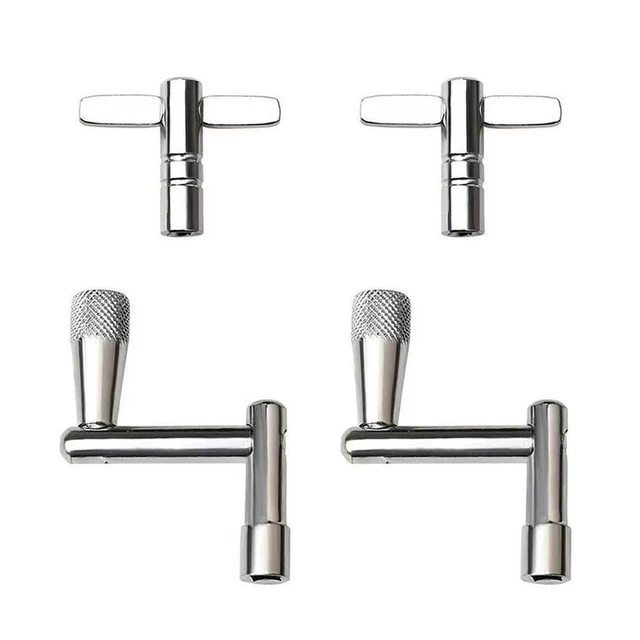 Set 4 Chiavi Per Accordatura Batteria | In Metallo | Tipo T E Z | Per Montaggio E Regolazione Tamburi