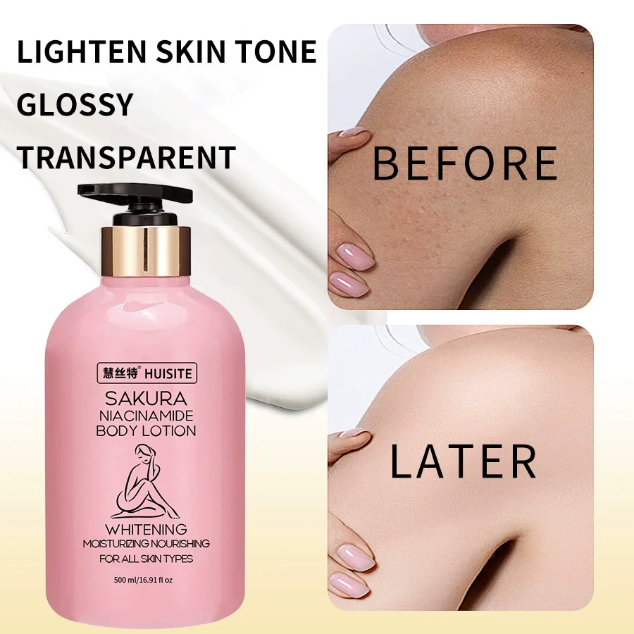 Sakura Body Lotion Hydrating Moisturizing Cream Dry Skin-Free Non-Greasy Body Lotion