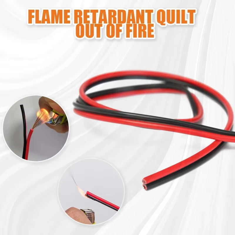 Premium Red and Black Speaker Cable - High-Performance Audio Core Wire with Tinned Copper (Available in 5m/10m Lengths)