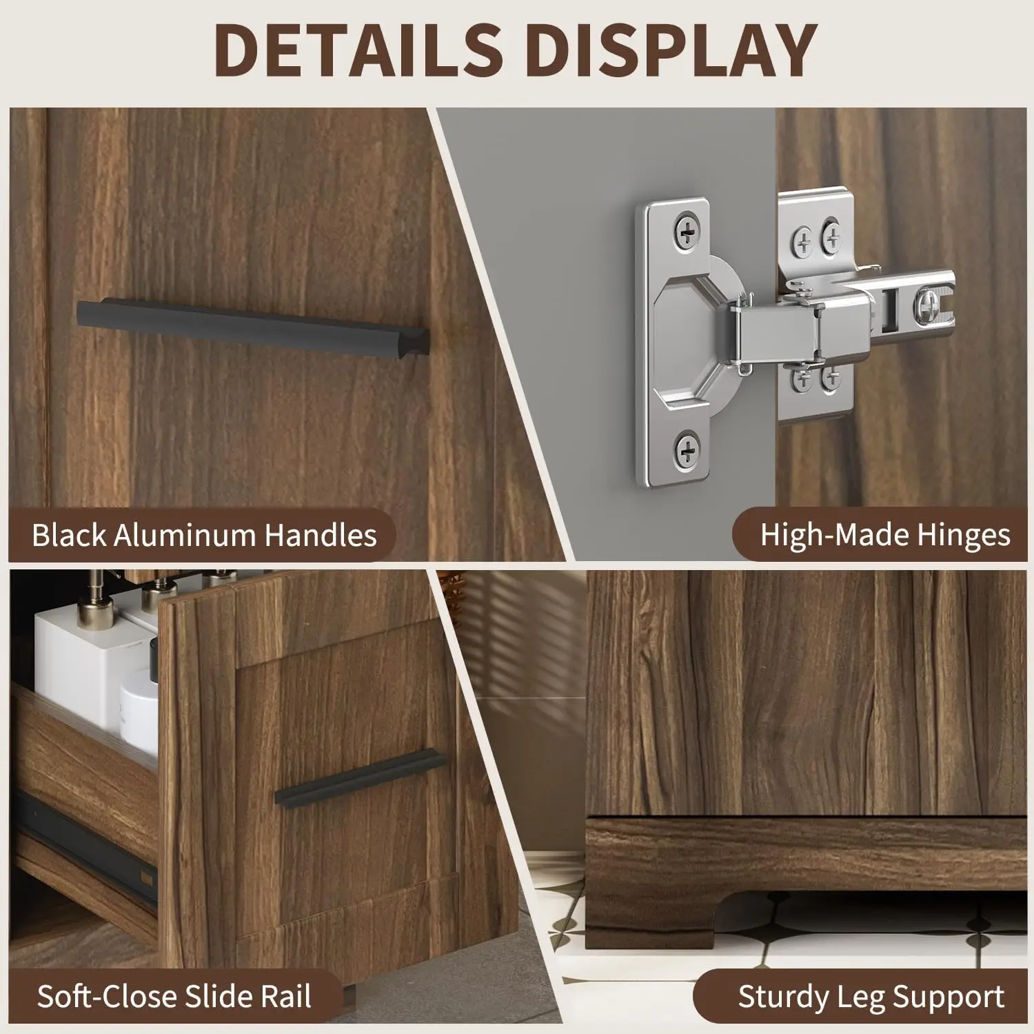 36" Wooden Vanity Cabinet 4