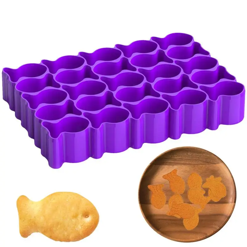 

Gold Fish Cracker Cutter Mini Fish Shaped Cookie Cutter Goldfish Biscuit Mold Fish Cracke Baked Fish Shaped Maker for Biscuits