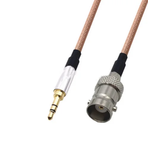 RG316 Cable 3.5mm to BNC coaxial headphone plug to BNC male and female surveillance DVR speaker audio cable