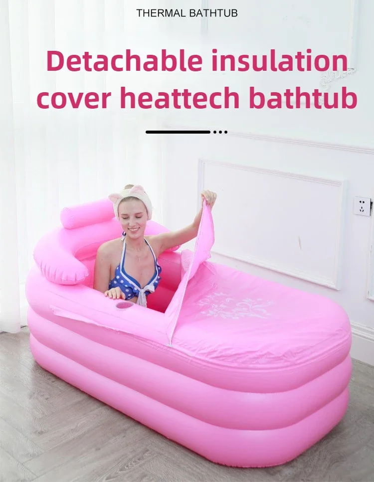 Inflatable Adult Bathtub Foldable SPA Bathtub Folding Bath Tub Water Plunge Tub for Children Family Swimming Pool Application 4