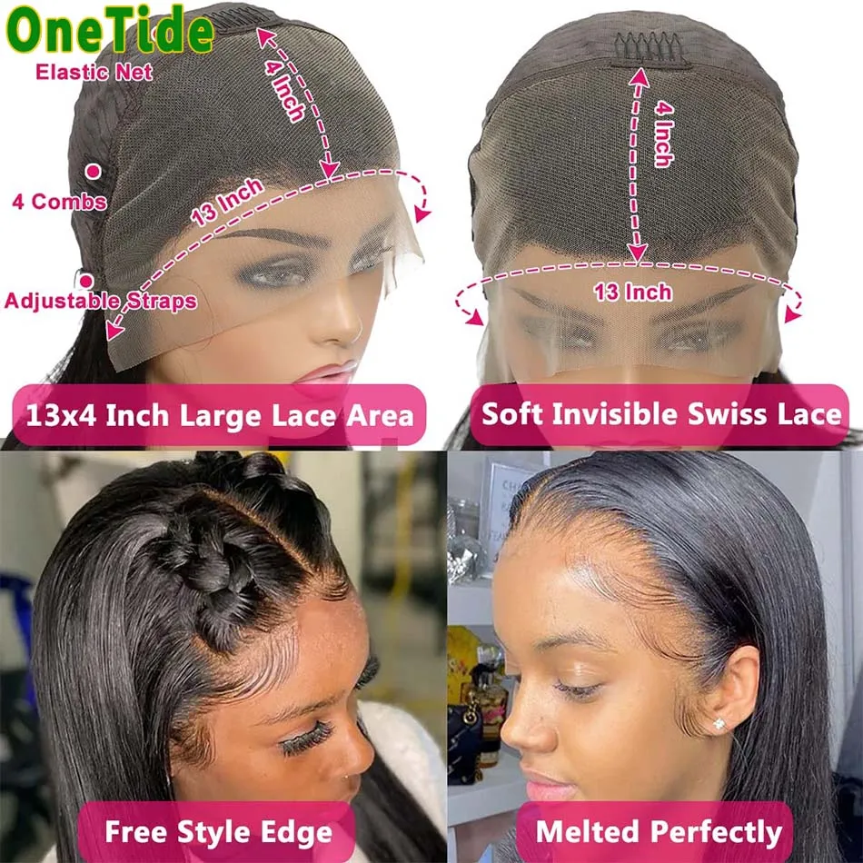 Straight x lace frontal wig human hair transparent lace front human hair wigs for women x