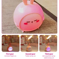 Cute Cartoon LED Desk Lamp USB Recharge Eye Protective Colorful Night Light For Student Study Reading Book Bedroom Bedside Lamp 6