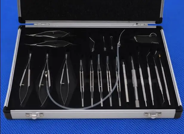 

21 pcs Ophthalmic microsurgical instrument set Titanium Cataract Kit for Intraocular Lens Implant and Cataract Surgery