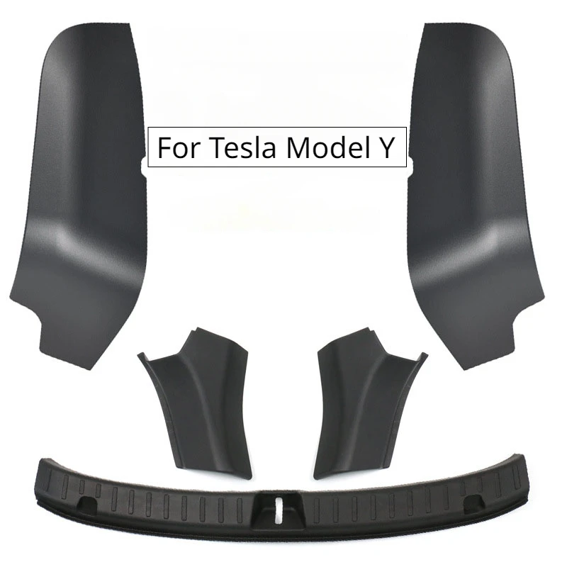 

Trunk Sill Plate Cover for Tesla Model Y Trunk Side Guards Anti-dirty Anti-kick Pad TPE Protective Car Interior Accessories 2023