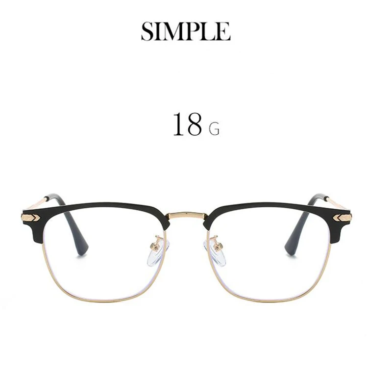 0 -0.5 -1.0 To -6.0 Anti Blue Rays Square Nearsighted Glasses For Women Men Vintage Metal Hinge Myopia Photochromic Eyeglasses 5
