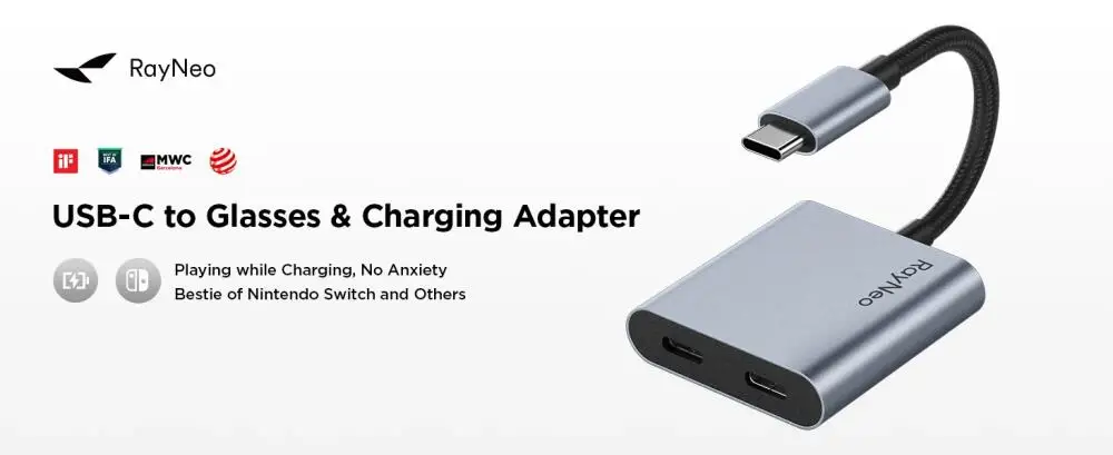 USB-C Adapter for Air 3s, Air 2s, Air 2 Sup 4K@60Hz Video Output 100W Charging