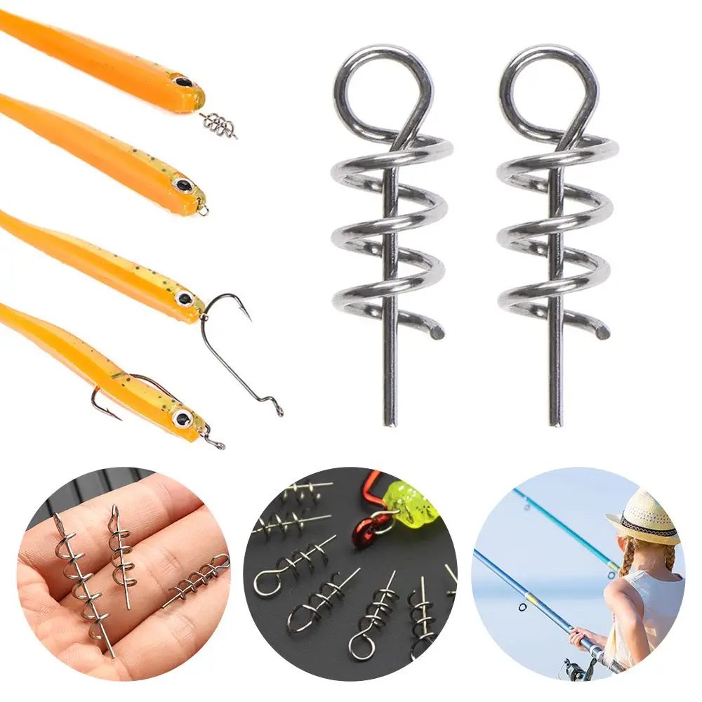 

Stainless Steel Worm Swivel Tools Fishing Accessories Hook Pin Lure Baits Hook Screw Needle Lock Needle